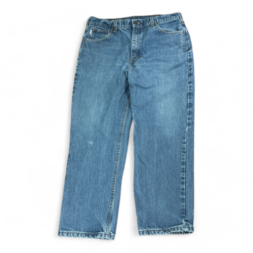 Carhartt FR Jeans Blue Relaxed Straight Medium Wash HRC3 Mens 38x29