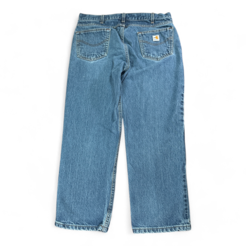 Carhartt FR Jeans Blue Relaxed Straight Medium Wash HRC3 Mens 38x29