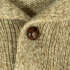 Vintage Jantzen Sweater Cream Brown Fair Isle Mock Neck Collar 70s Adult MEDIUM