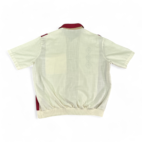 Vintage Alan Stewart Polo Shirt White Red Bowling Colorblock Banded 80s Adult LARGE