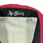 Vintage Alan Stewart Polo Shirt White Red Bowling Colorblock Banded 80s Adult LARGE