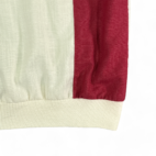 Vintage Alan Stewart Polo Shirt White Red Bowling Colorblock Banded 80s Adult LARGE