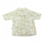 Vintage Rocawear Shirt White Brown Spell Out Polyester Club Button Up Y2K Adult EXTRA LARGE