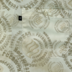 Vintage Rocawear Shirt White Brown Spell Out Polyester Club Button Up Y2K Adult EXTRA LARGE