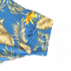 Vintage Greg Norman Polo Shirt Blue Floral Botanical Golf 90s Adult EXTRA LARGE