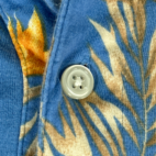 Vintage Greg Norman Polo Shirt Blue Floral Botanical Golf 90s Adult EXTRA LARGE