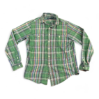Vintage Ralph Lauren Shirt Green Plaid Flannel 90s Adult LARGE