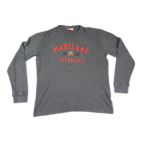Maryland Terrapins Shirt Gray Football Thermal Waffle Knit Adult EXTRA LARGE