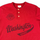 American Eagle Outfitters Shirt Red Washington Henley Retro Adult LARGE