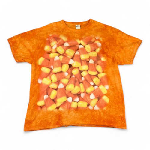 Candy Corn Shirt Orange Tie Dye Halloween Adult EXTRA LARGE