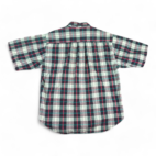 Vintage Dockers Shirt Green Black Plaid Button Up 80s Adult LARGE
