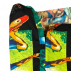 Nicole Miller Hawaiian Shirt Green Black Surfing Water Sports Womens EXTRA LARGE