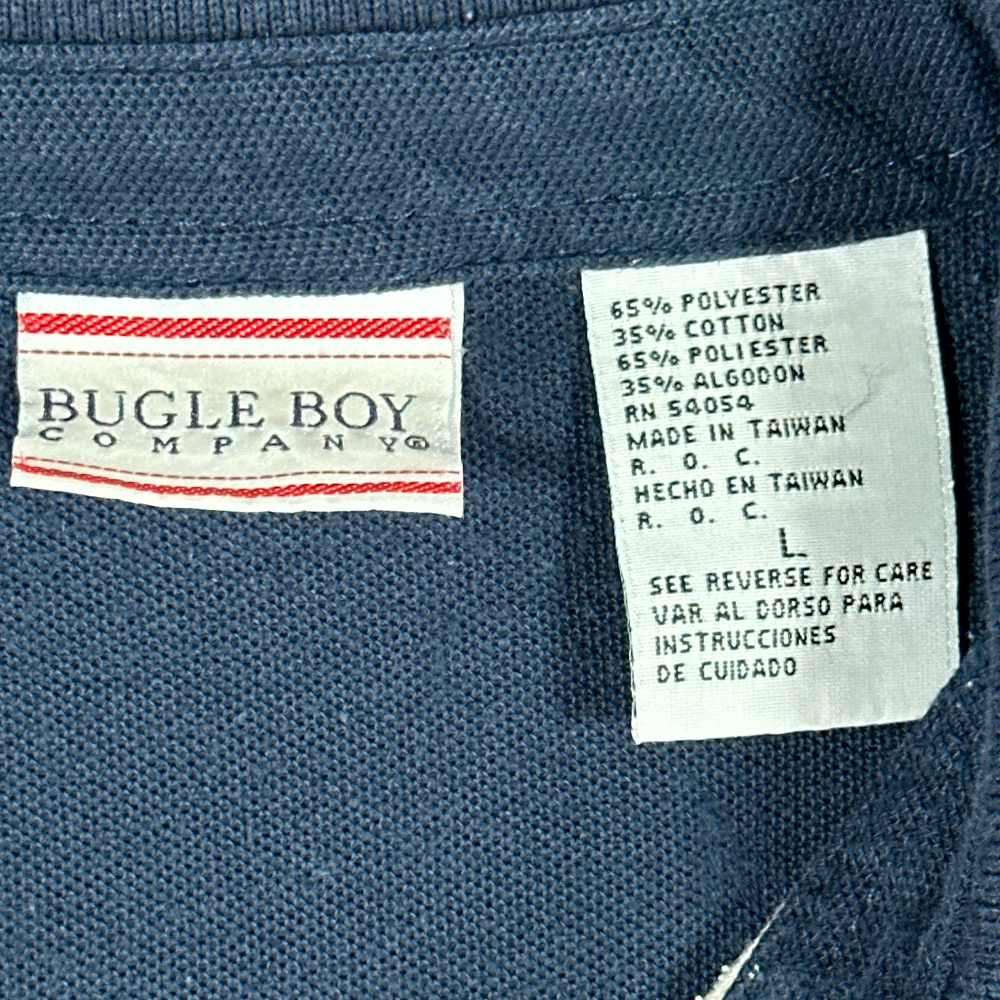 Vintage Bugle Boy Polo Shirt Brown Floral Dolphins 90s Adult LARGE-6 Vintage Bugle Boy Polo Shirt Brown Floral Dolphins 90s Adult LARGE
