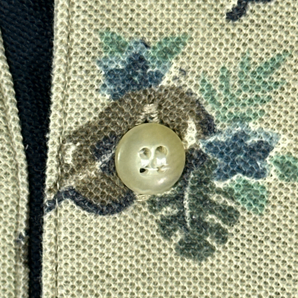 Vintage Bugle Boy Polo Shirt Brown Floral Dolphins 90s Adult LARGE-7 Vintage Bugle Boy Polo Shirt Brown Floral Dolphins 90s Adult LARGE
