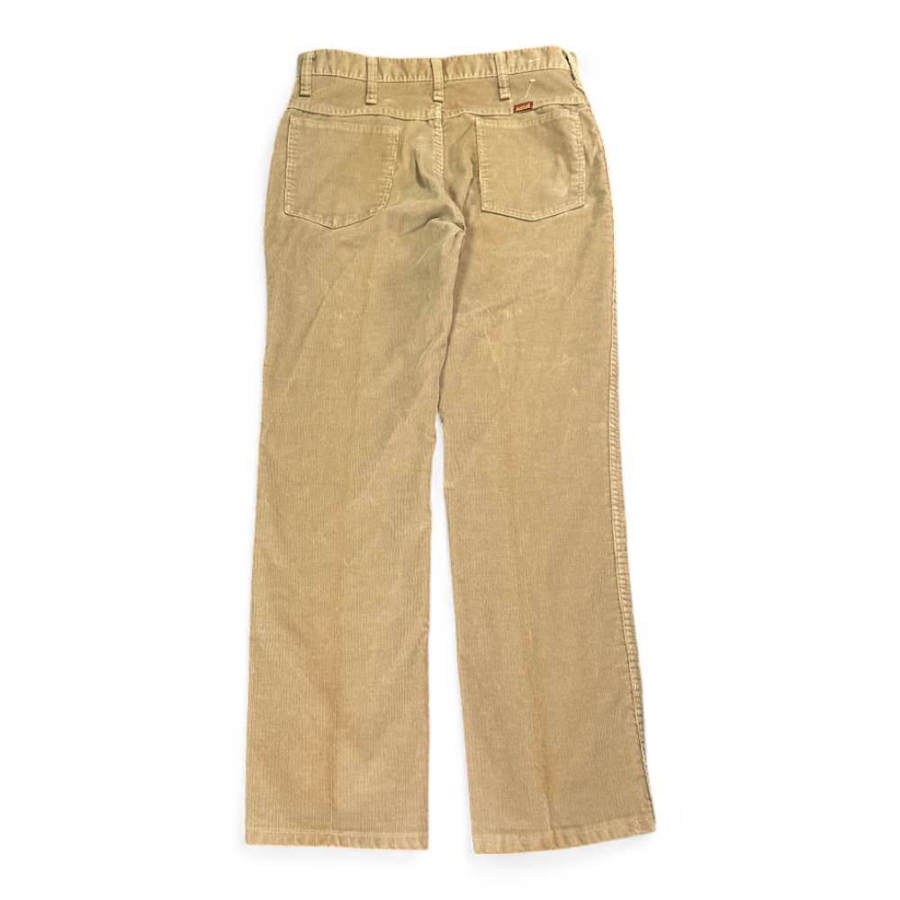 Vintage Rustler Corduroy Pants Brown Regular Fit 70s Mens 31x30