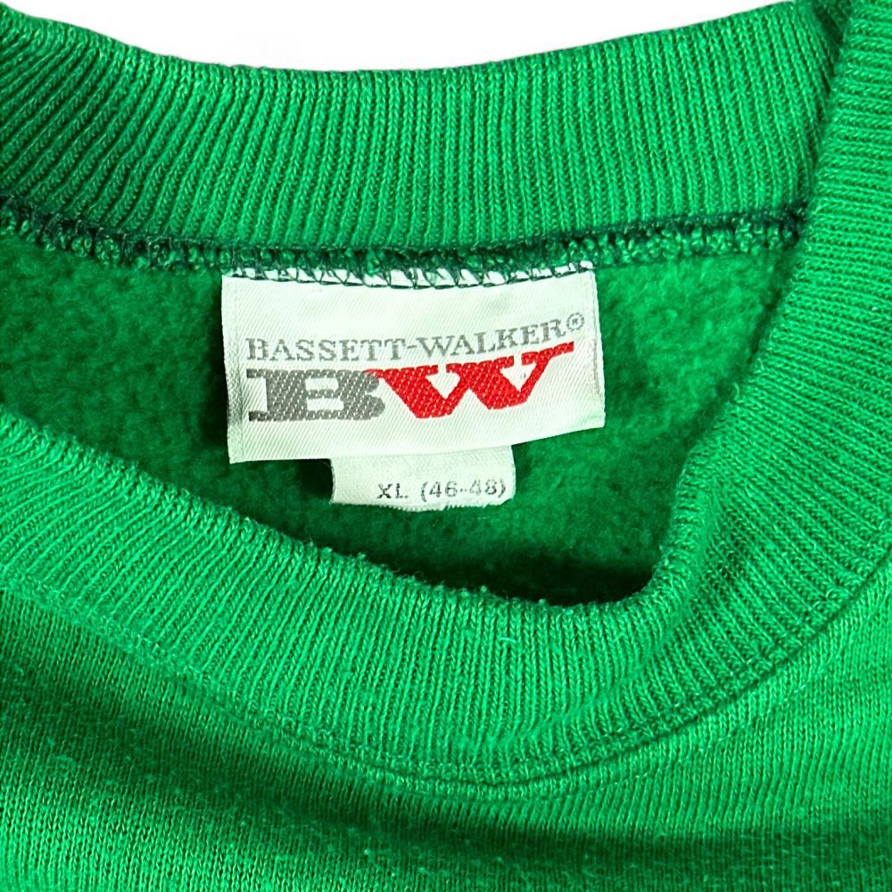 Vintage High School Sweater Green West Vigo Vikings Indiana Sweatshirt Pullover 80s Adult LARGE