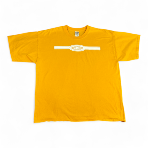 Vintage Bud Light Shirt Yellow Original Light Beer Y2K Adult XXL 2XL