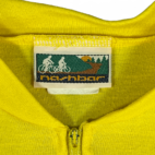 Vintage Nashbar Cycling Jersey Yellow Blank USA Made 90s Adult LARGE