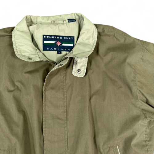 Vintage Members Only Jacket Brown Tan Mariner Windbreaker 90s Adult MEDIUM