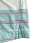Vintage Alexander Julian Colours Polo Shirt Purple Green Stripes Pastel 90s Adult MEDIUM