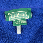 LL Bean Vest Blue Fleece Polartec Zip Up Adult LARGE