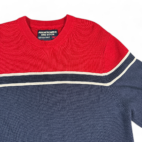 Vintage Abercrombie & Fitch Sweater Blue Red Y2K Two Tone Adult MEDIUM