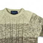 Vintage Barnaby Sweater Brown Cream Speckled Cable Knit 80s Adult SMALL