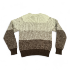 Vintage Barnaby Sweater Brown Cream Speckled Cable Knit 80s Adult SMALL