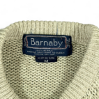 Vintage Barnaby Sweater Brown Cream Speckled Cable Knit 80s Adult SMALL