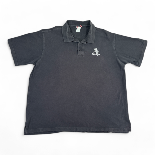 Vintage Chicago White Sox Polo Shirt Black 90s Adult XXL 2XL