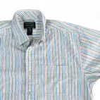 Colours By Alexander Julian Shirt White Purple Pastel Stripes Y2K Adult MEDIUM