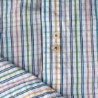 Colours By Alexander Julian Shirt White Purple Pastel Stripes Y2K Adult MEDIUM