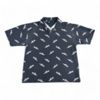 Vintage Tommy Hilfiger Polo Shirt Blue Boats Yachts Nautical 90s Adult LARGE
