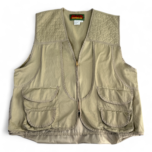 Avid Outdoor Hunting Vest Brown Zip Pockets Game Bag Adult XXL 2XL