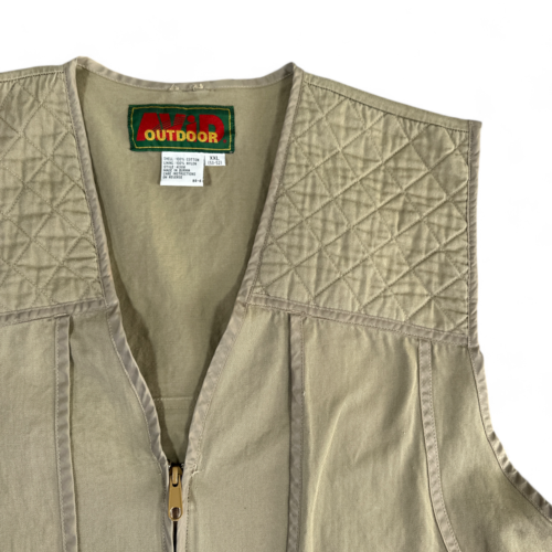 Avid Outdoor Hunting Vest Brown Zip Pockets Game Bag Adult XXL 2XL