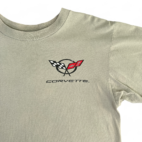 Vintage Corvette Shirt Brown Graphic Logo Classic Car 90s Adult MEDIUM