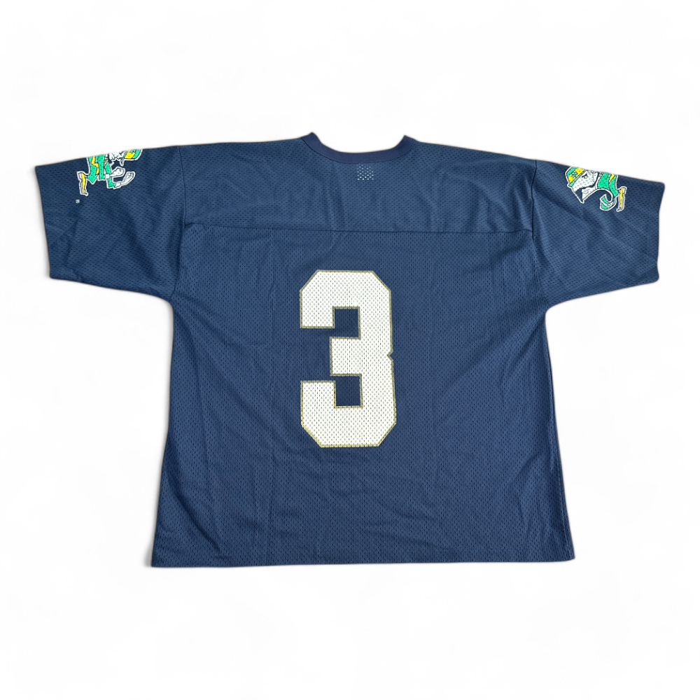 Vintage Notre Dame Football Jersey Blue Logo 7 Joe Montana 90s Adult EXTRA LARGE
