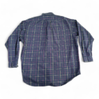 Vintage Ralph Lauren Golf Shirt Blue Plaid Crest Tilden 90s Adult EXTRA LARGE