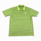 Nike Golf Polo Shirt Green Striped Dri Fit UV Robert Trent Jones Adult EXTRA LARGE