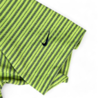 Nike Golf Polo Shirt Green Striped Dri Fit UV Robert Trent Jones Adult EXTRA LARGE
