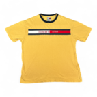 Vintage Tommy Hilfiger Shirt Yellow Tommy Jeans Ringer Y2K Adult LARGE