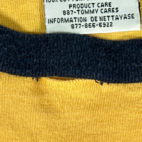 Vintage Tommy Hilfiger Shirt Yellow Tommy Jeans Ringer Y2K Adult LARGE