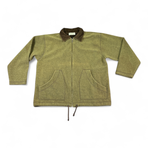 Vintage Chore Jacket Green Fleece Barn Equestrian Y2K Womens EXTRA LARGE