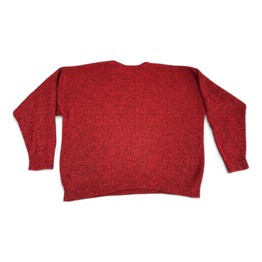 Vintage Le Tigre Sweater Red Black Speckled Chunky 90s Adult XXL 2XL-3 Vintage Le Tigre Sweater Red Black Speckled Chunky 90s Adult XXL 2XL