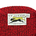 Vintage Le Tigre Sweater Red Black Speckled Chunky 90s Adult XXL 2XL