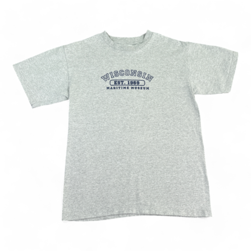 Vintage Wisconsin Maritime Museum Shirt Gray 90s Adult MEDIUM