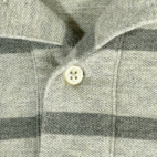 Vintage Ralph Lauren Polo Shirt Gray Stripe Monochrome Small Pony 90s Adult LARGE