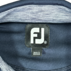 FootJoy Polo Shirt Blue White Inlay Golf Adult MEDIUM