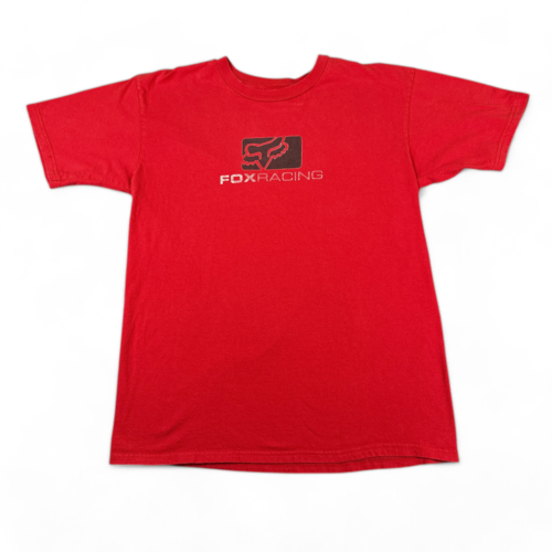 Vintage Fox Racing Shirt Red Motorcross Dirt Bike MX Motorsports Adult LARGE