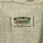 Vintage Five Brother Shirt White Ivory Flannel USA Made 90s Adult LARGE